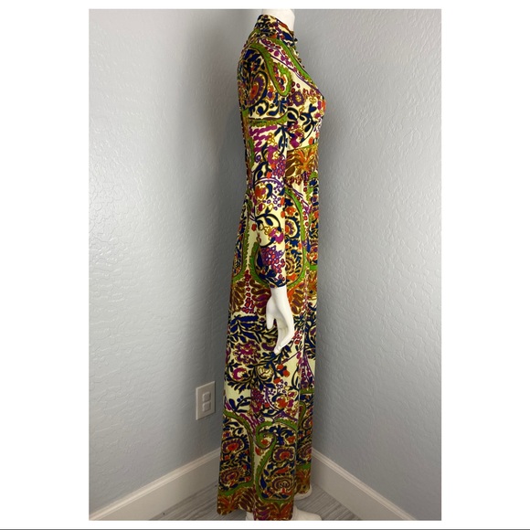 Vintage Don Luis De España 70’s Paisley Maxi Dress - Picture 2 of 7